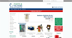Desktop Screenshot of partsandfilters.co.uk