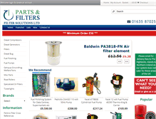 Tablet Screenshot of partsandfilters.co.uk